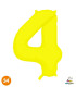 34" Number 4 SlimNeon Yellow bag of 1pc
