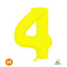 34" Number 4 SlimNeon Yellow bag of 1pc
