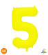 34" Number 5 Slim Neon Yellow bag of 1pc