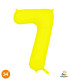 34" Number 7 Slim Neon Yellow bag of 1pc