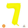 34" Number 7 Slim Neon Yellow bag of 1pc