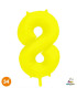 34" Number 8 Slim Neon Yellow bag of 1pc