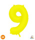 34" Number 9 Slim Neon Yellow bag of 1pc