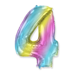 40" Number 4 Multicolor bag of 1pc