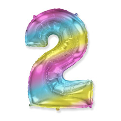 40" Number 2 Multicolor bag of 1pc