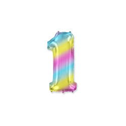 14" Number 1 Multicolor bag of 1pc