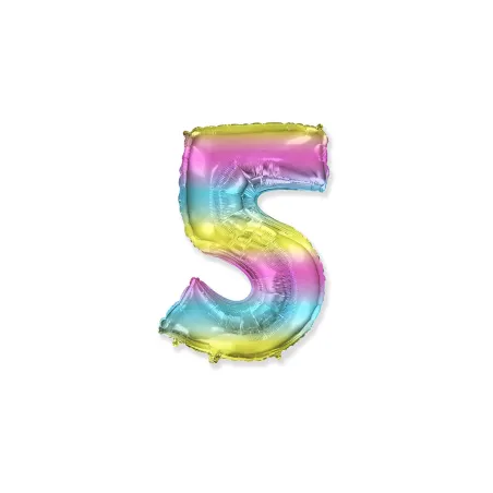 14" Number 5 Multicolor bag of 1pc