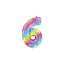 14" Number 6 Multicolor bag of 1pc