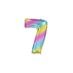 14" Number 7 Multicolor bag of 1pc
