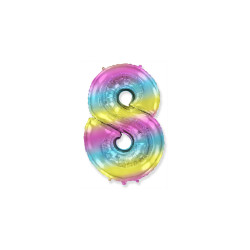 14" Number 8 Multicolor bag of 1pc