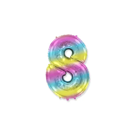 14" Number 8 Multicolor bag of 1pc