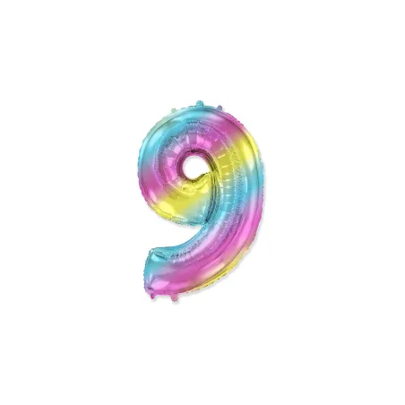 14" Number 9 Multicolor bag of 1pc