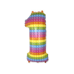 32" Number 1 Pop it bag of 1pc