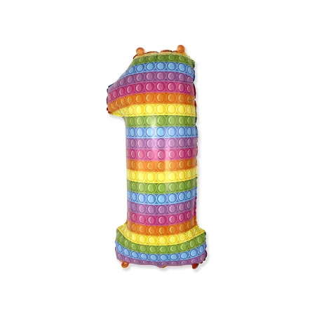 32" Number 1 Pop it bag of 1pc