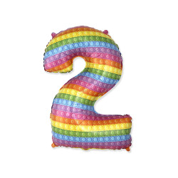 32" Number 2 Pop it bag of 1pc