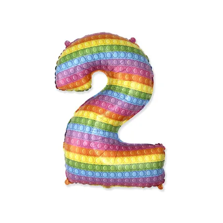 32" Number 2 Pop it bag of 1pc