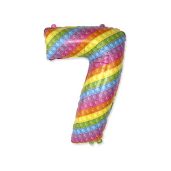 32" Number 7 Pop it bag of 1pc