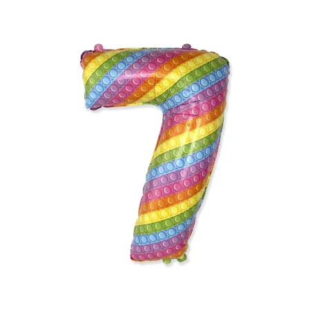 32" Number 7 Pop it bag of 1pc