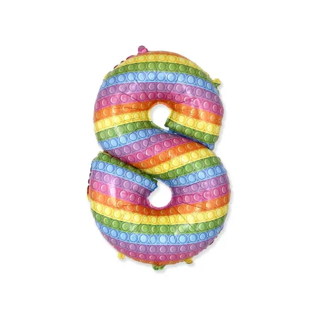 32" Number 8 Pop it bag of 1pc