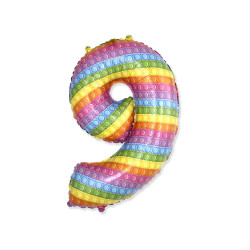 32" Number 9 Pop it bag of 1pc