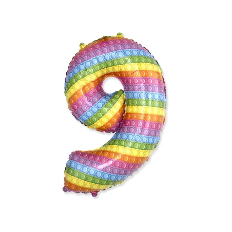 32" Number 9 Pop it bag of 1pc