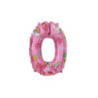 14" Number 0 Hooray Party Pink bag of 1pc