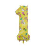 34" Number 1 Hooray Party Yellow bag of 1pc