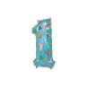 14" Number 1 Hooray Party Celeste bag of 5pcs
