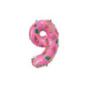 14" Number 9 Hooray Party Pink bag of 5pcs