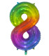 34" Number 8 Multicolor bag of 1pc