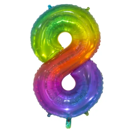 34" Number 8 Multicolor bag of 1pc