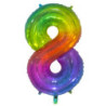 34" Number 8 Multicolor bag of 1pc