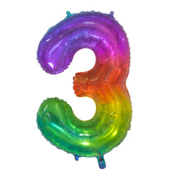 34" Number 3 Multicolor bag of 1pc