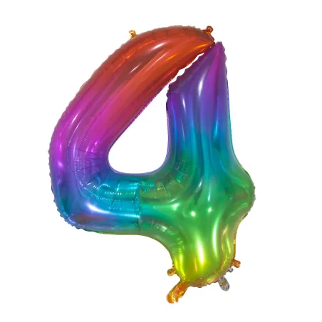 34" Number 4 Multicolor bag of 1pc