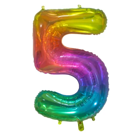 34" Number 5 Multicolor bag of 1pc