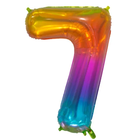 34" Number 7 Multicolor bag of 1pc